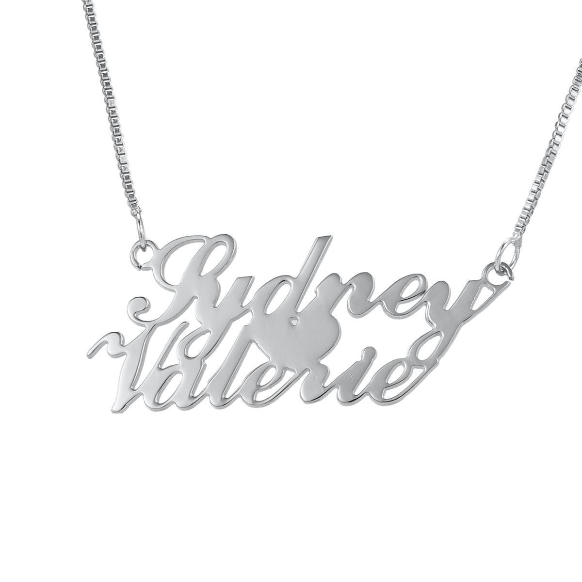 Double Delight Custom Name Necklace