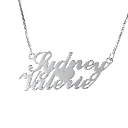 Double Delight Custom Name Necklace