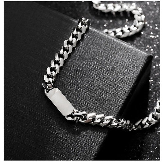 Net red with the same custom lettering thick necklace