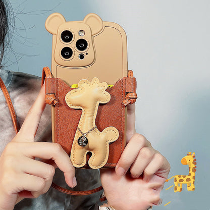 Cute Companion: Messenger Giraffe Silicone Phone Cases