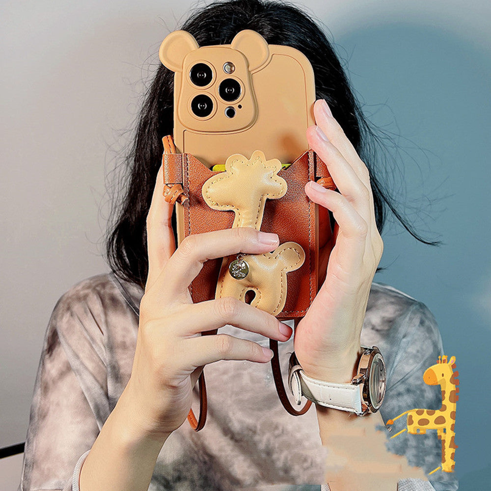 Cute Companion: Messenger Giraffe Silicone Phone Cases