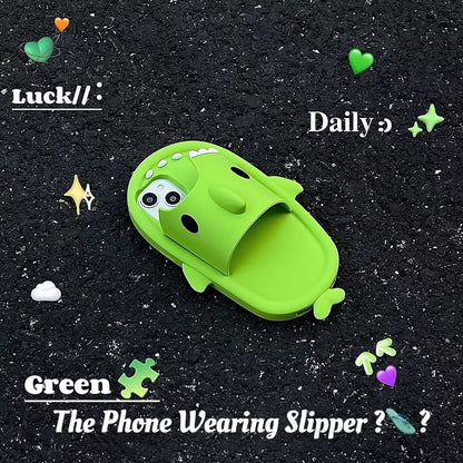 Sharky Chic: Soft Silicone Slipper Case for iPhone