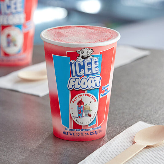 ICEE FLOAT : Vanilla Ice Cream and cherry float