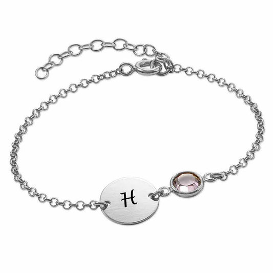 Gemstone Letter Bracelet