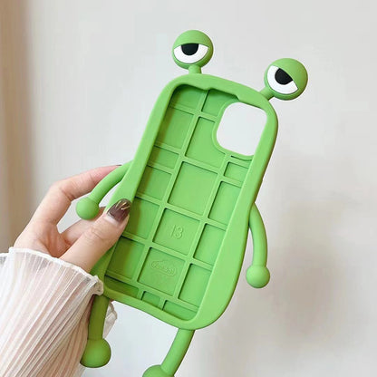 Kawaii Vibes: 3D Frog Bumper Case for iPhone