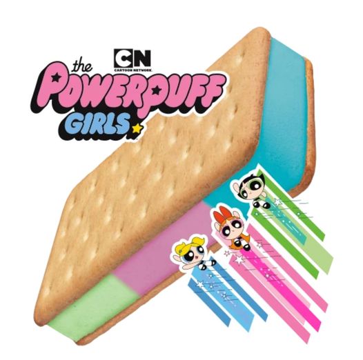 Power-Puff Girl's : Birthday Cake Ice Cream Sandwich
