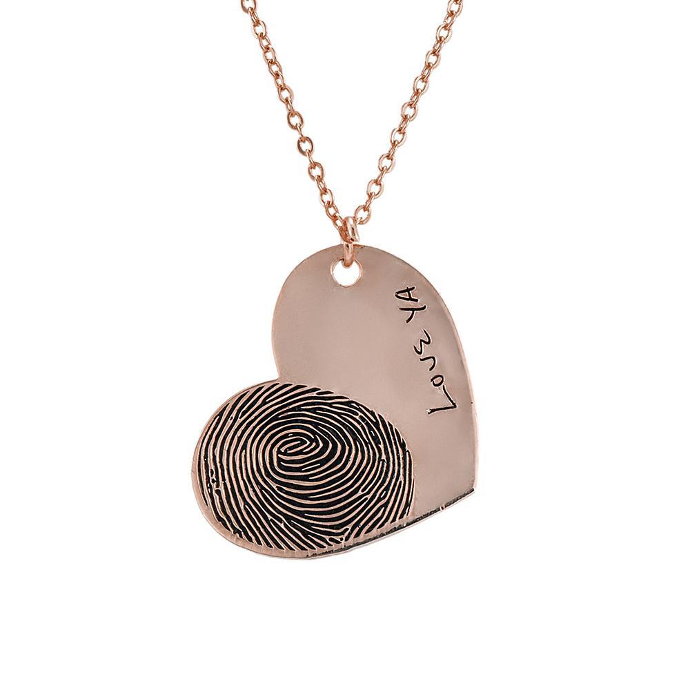 Simple Engraved Heart Necklace