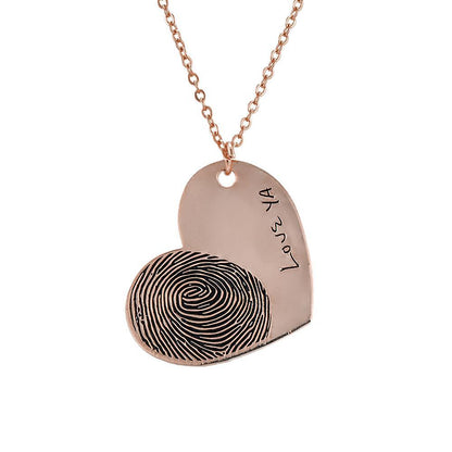 Simple Engraved Heart Necklace