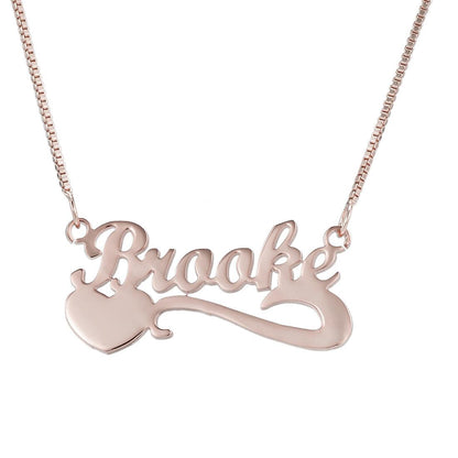 Dazzling Heart / Custom Name Necklace