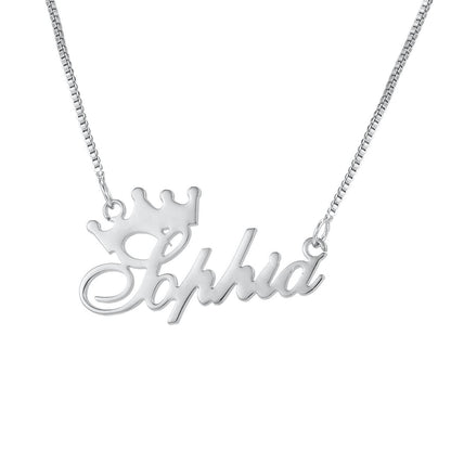 Exquisite Crown / Custom Name Necklace