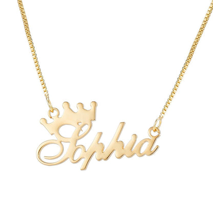 Exquisite Crown / Custom Name Necklace