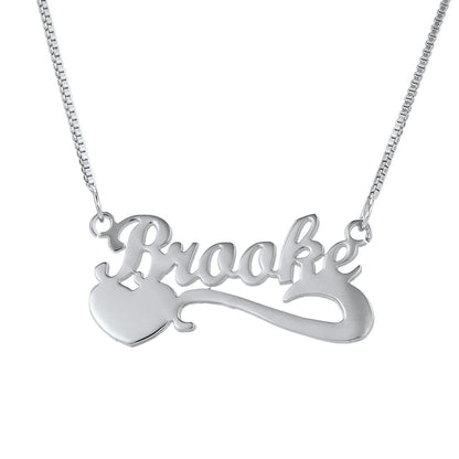 Dazzling Heart / Custom Name Necklace