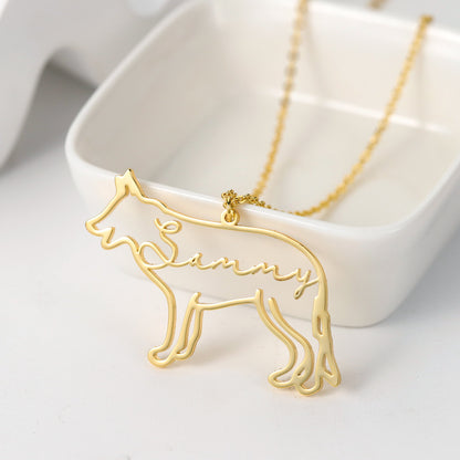 Custom Dog Name Necklace