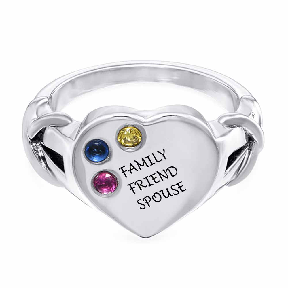 Luxurious heart-shaped diamond ring