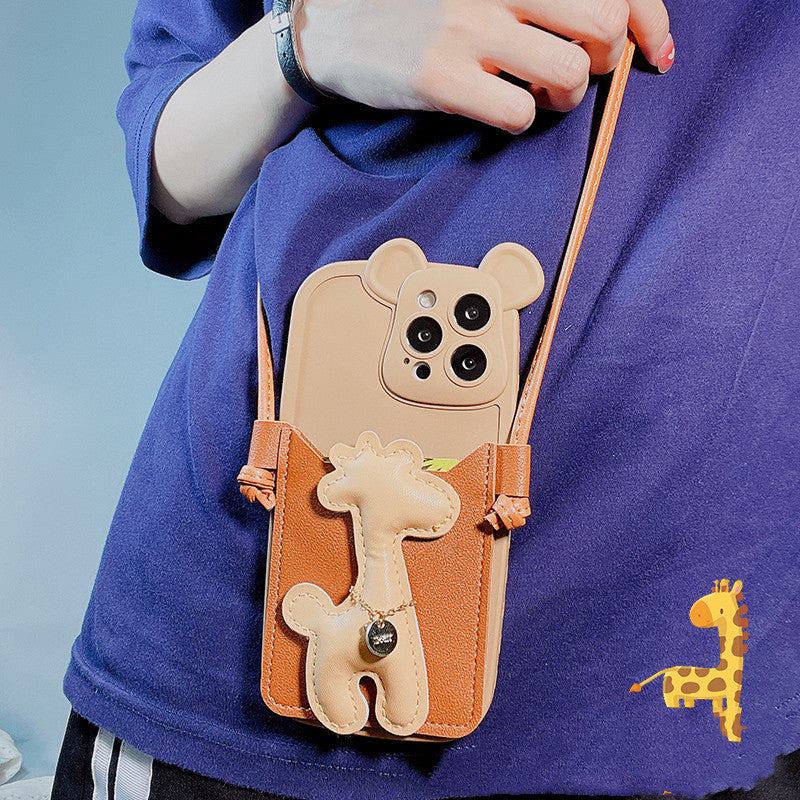 Cute Companion: Messenger Giraffe Silicone Phone Cases