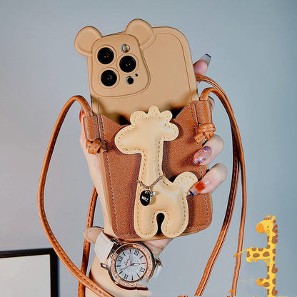 Cute Companion: Messenger Giraffe Silicone Phone Cases
