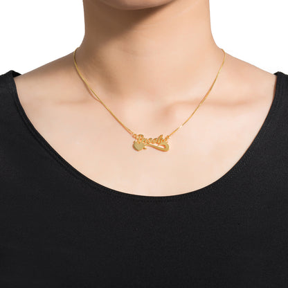 Dazzling Heart / Custom Name Necklace