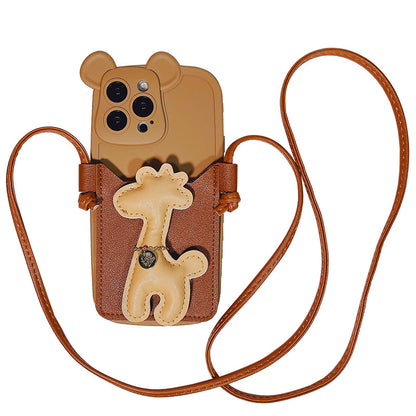 Cute Companion: Messenger Giraffe Silicone Phone Cases