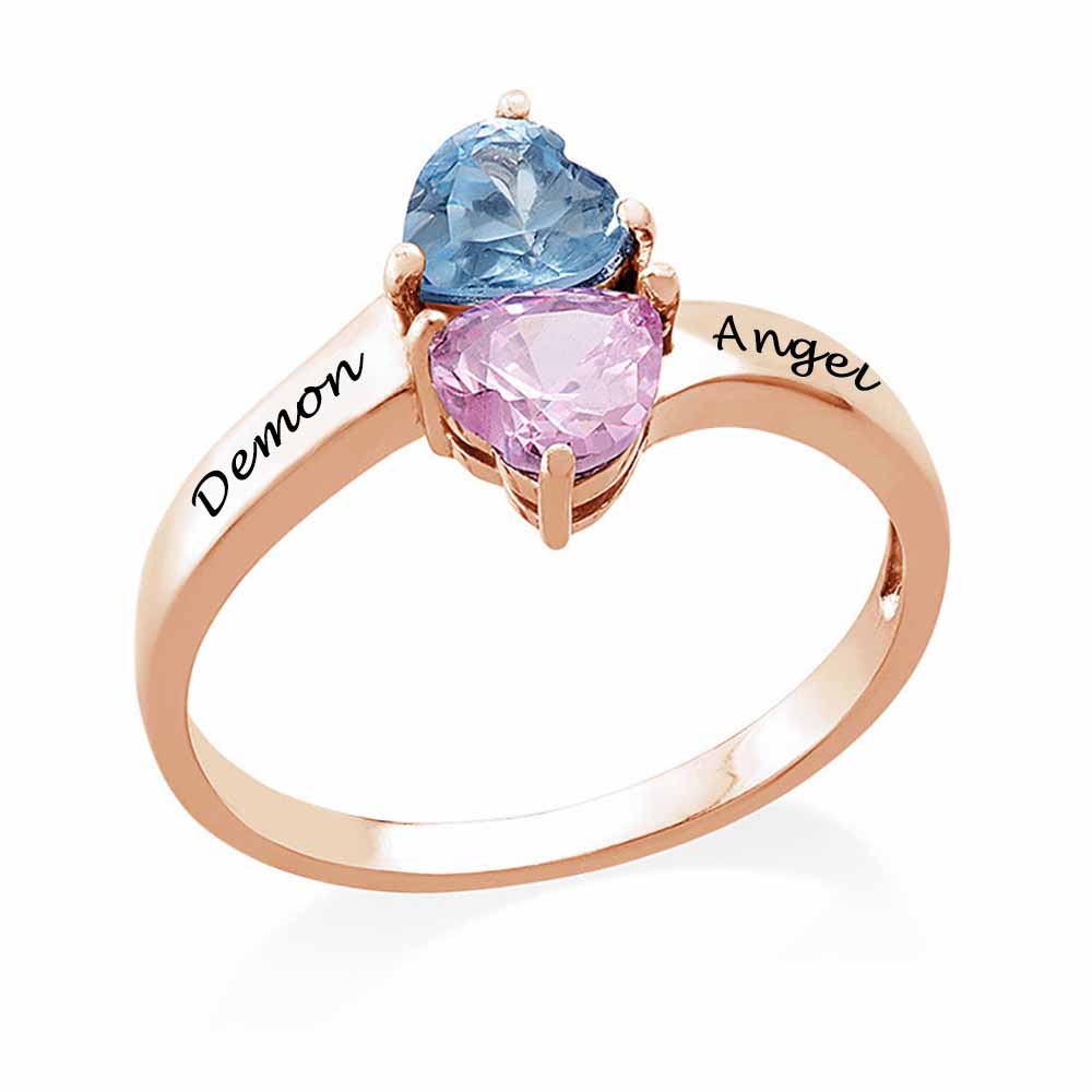 Crystal clear heart diamond ring