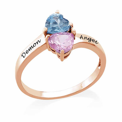 Crystal clear heart diamond ring