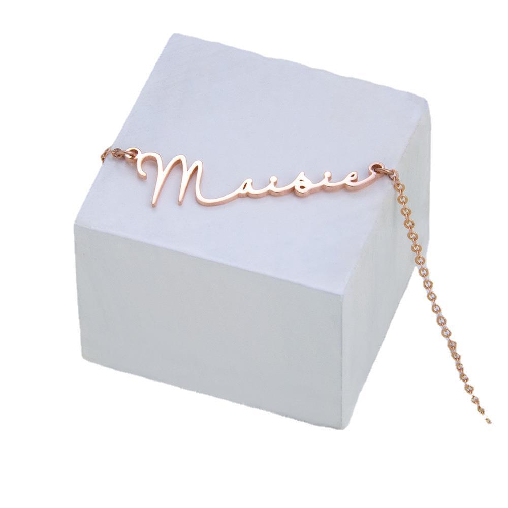 silver / customizable alphabet all-match bracelet s925