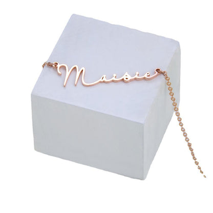 silver / customizable alphabet all-match bracelet s925