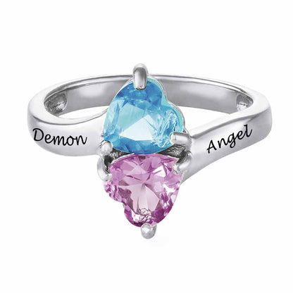 Crystal clear heart diamond ring