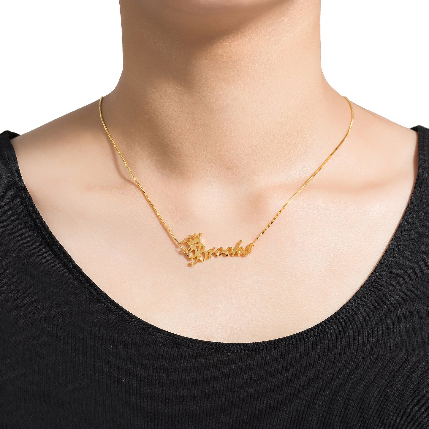 Fashion Crown / Custom Name Necklace