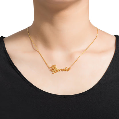 Fashion Crown / Custom Name Necklace