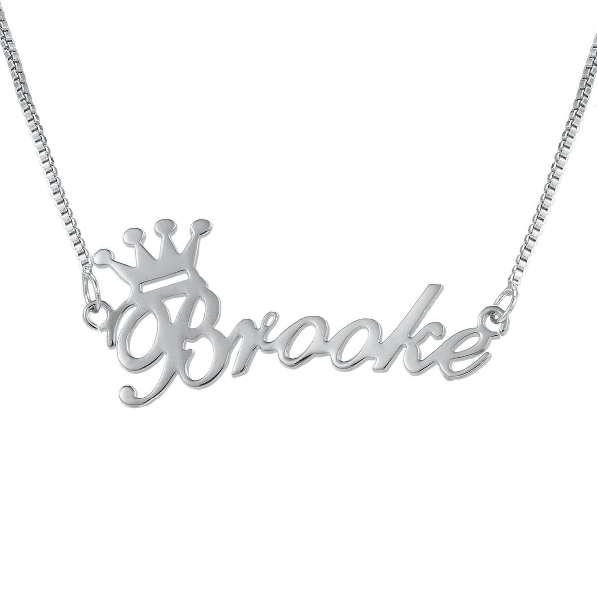 Fashion Crown / Custom Name Necklace