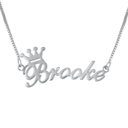 Fashion Crown / Custom Name Necklace