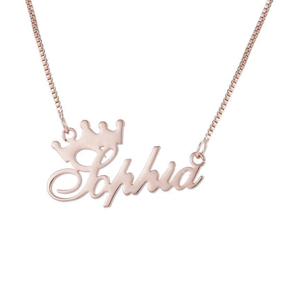 Exquisite Crown / Custom Name Necklace