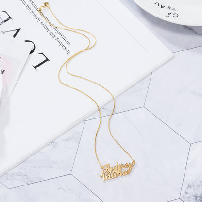 Double Delight Custom Name Necklace