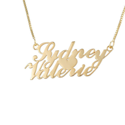 Double Delight Custom Name Necklace