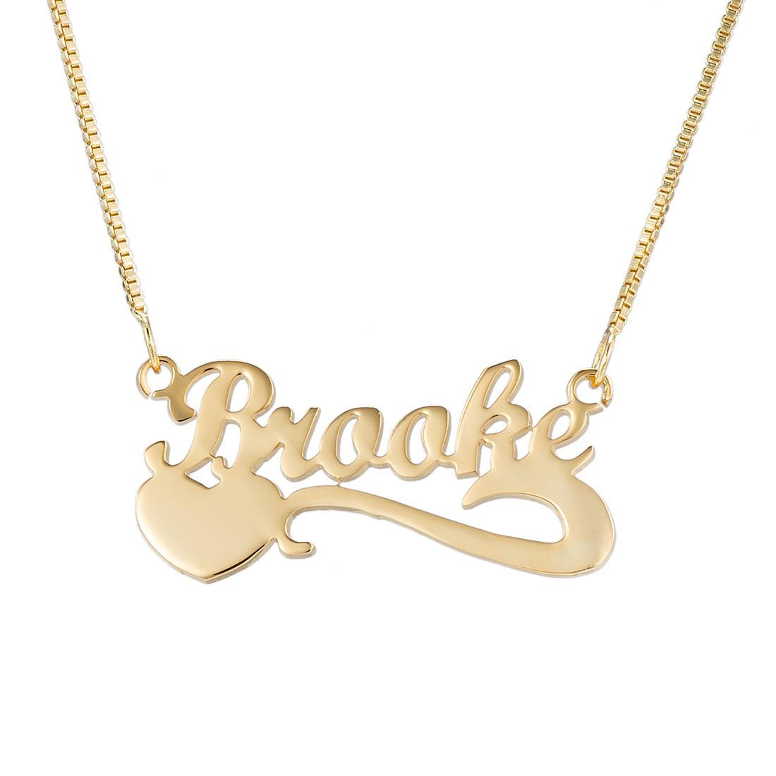 Dazzling Heart / Custom Name Necklace