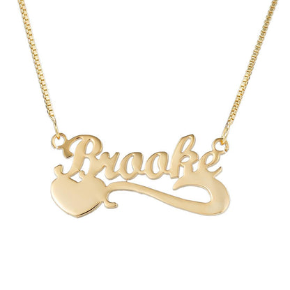 Dazzling Heart / Custom Name Necklace