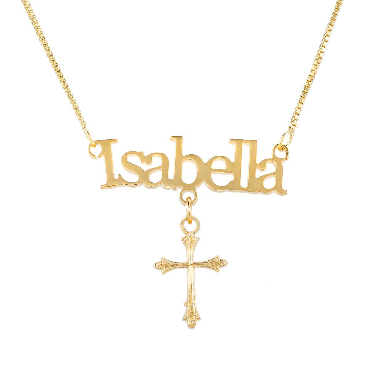 Personalized Cross Pendant Necklace