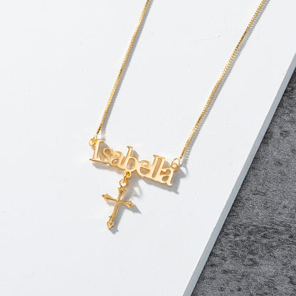 Personalized Cross Pendant Necklace