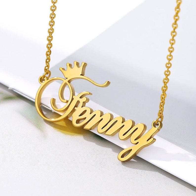 Personalized Silver Script Letter Pendant