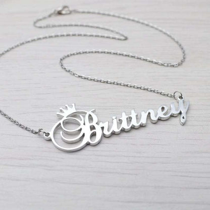 Personalized Silver Script Letter Pendant