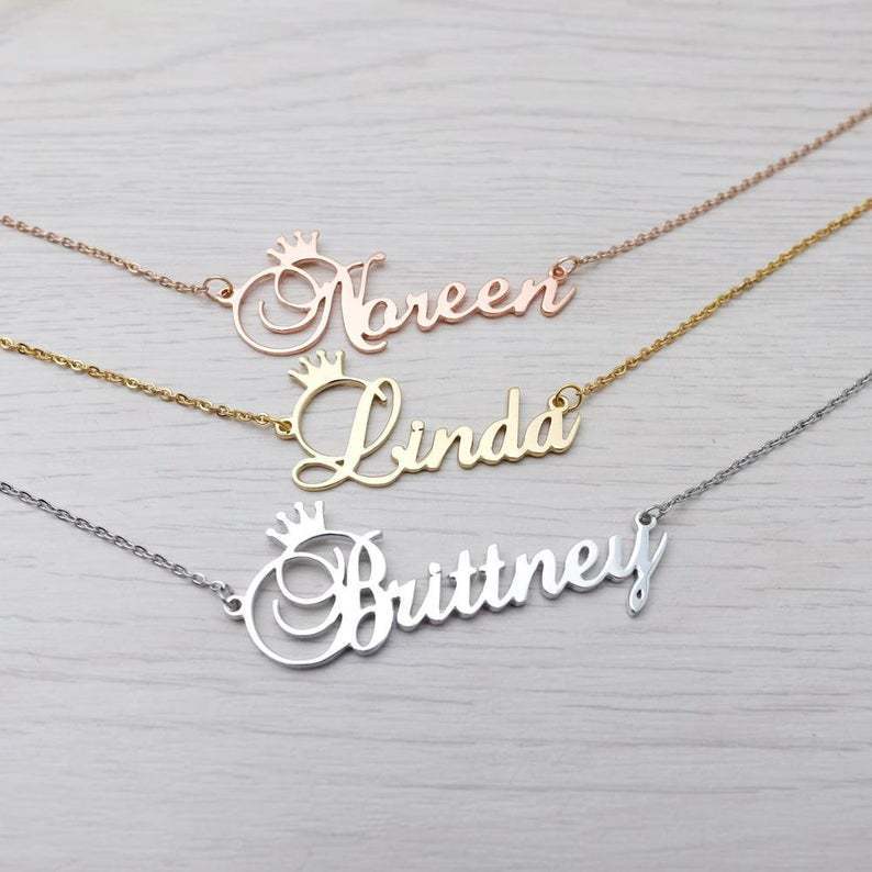 Personalized Silver Script Letter Pendant
