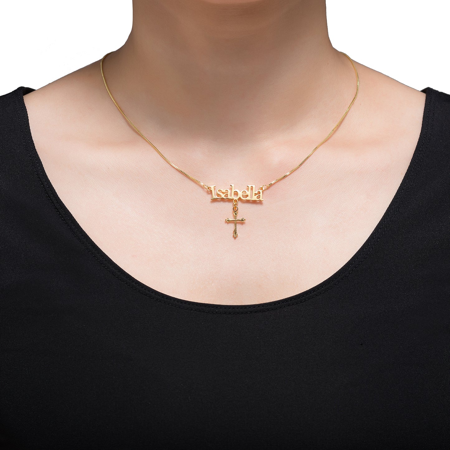 Personalized Cross Pendant Necklace
