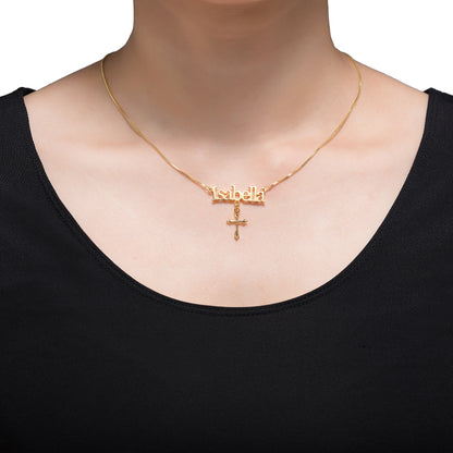 Personalized Cross Pendant Necklace