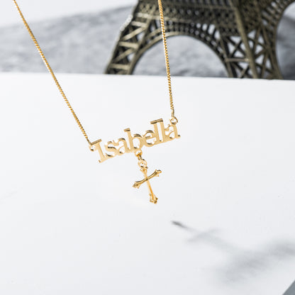 Personalized Cross Pendant Necklace