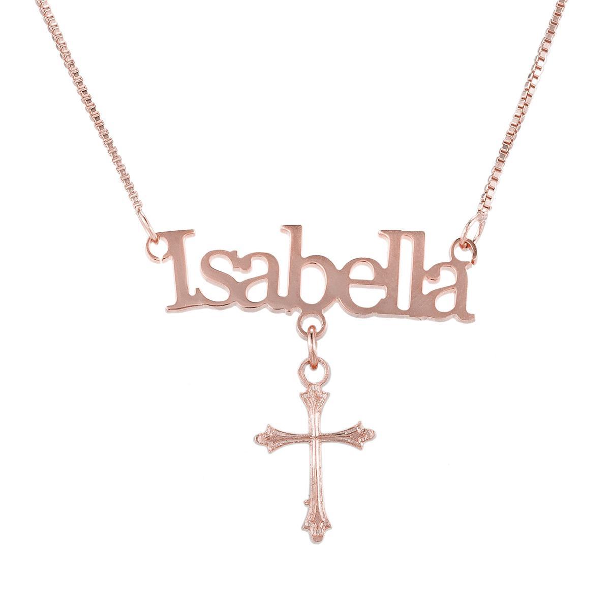Personalized Cross Pendant Necklace