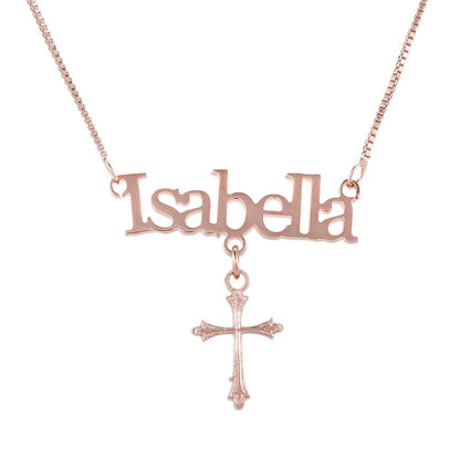 Personalized Cross Pendant Necklace