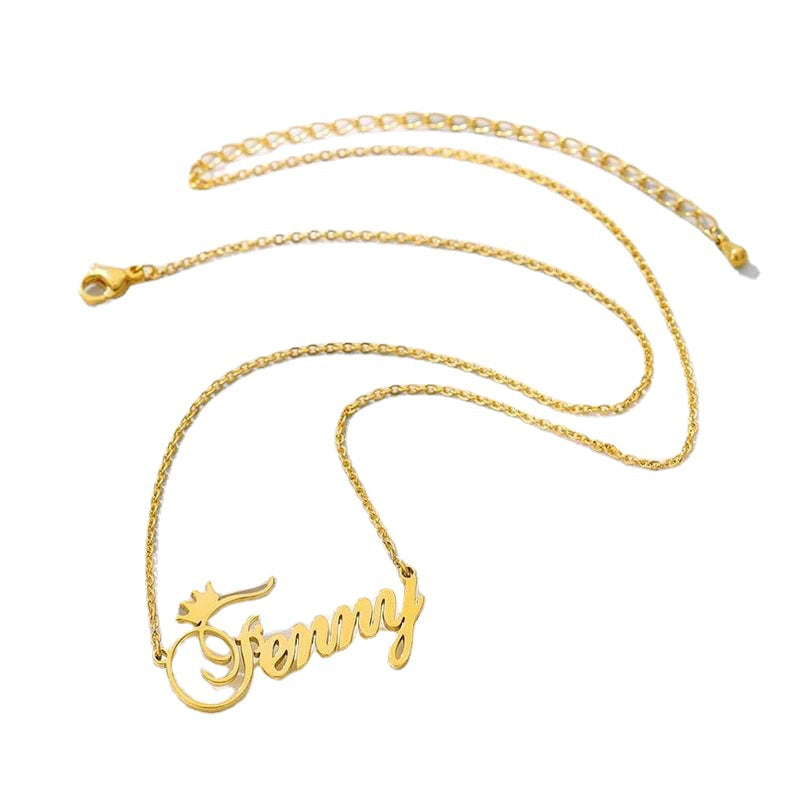 Personalized Silver Script Letter Pendant