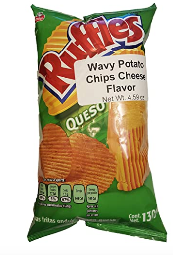 Mexican Snack: Ruffles Queso Flavor (4.59 oz) - Large Bag
