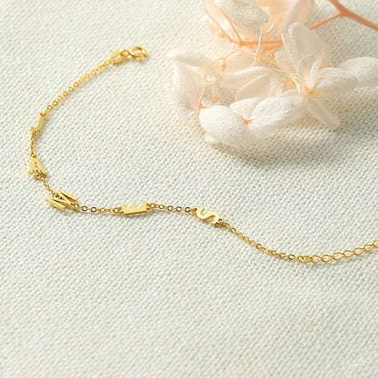 silver customizable letter temperament light luxury jewelry s925