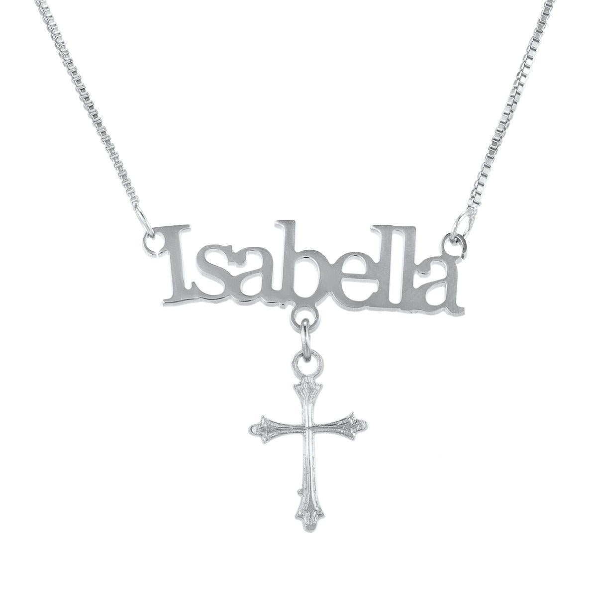 Personalized Cross Pendant Necklace